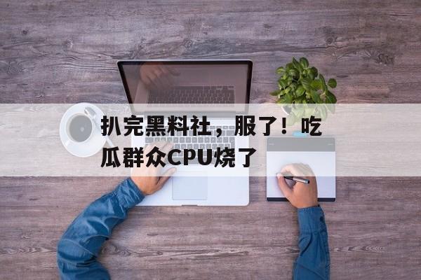 扒完黑料社，服了！吃瓜群众CPU烧了